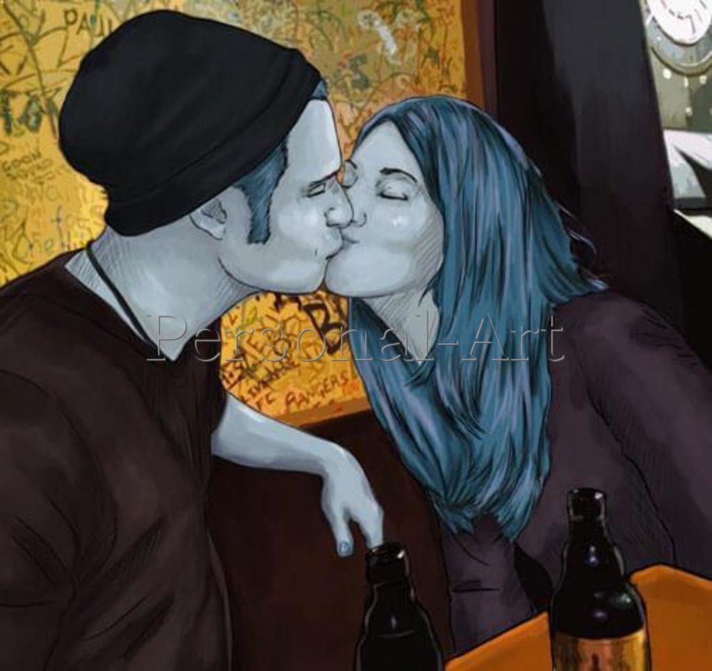 Commandez ici votre Portrait dans le Style d'Enki Bilal sur un fond sur Mesure.